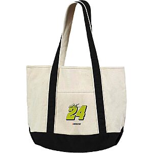 Northwest NASCAR Number Black Canvas Tote with Colored Strap (Various Racers) $6.24 + Free Shipping w/ Prime or on $35+