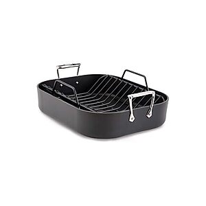[Woot! App] $55.99: All-Clad HA1 Hard Anodized Nonstick Roasting Pan & Rack, 16" x 13", 500°F, Dishwasher Safe