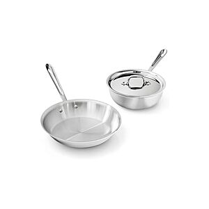 [Woot! App] $99.99: All-Clad D3 Stainless Steel Cookware Set, Saucier + 10” Fry Pan 3-Piece