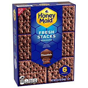 HONEY MAID Fresh Stacks Chocolate Graham Crackers, 36 Multi Snack Packs~$16.87 After Coupon & S&S @ Amazon