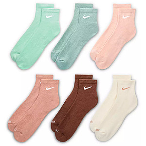 6-Pairs Nike Dri-FIT Everyday Plus Cushioned Ankle Socks $14.98 & More + Free Shipping on $49