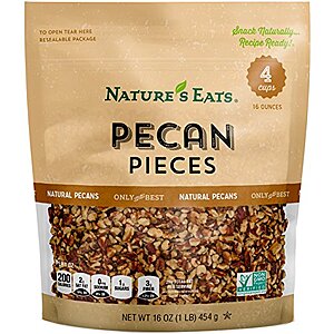 [NEW, AC] $6.95 | 16-Oz Nature's Eats Pecan Pieces at Amazon