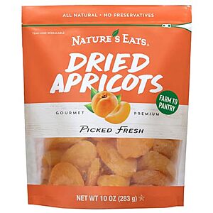 [AC] $4.51 | 10-Oz Nature's Eats Sun Dried Turkish Apricots at Amazon