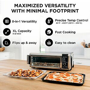 Ninja Digital Air Fry Countertop Oven, 8-in-1, XL, Silver, SP101 $159.99