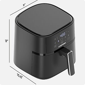 Chefman Air Fryer – 6 QT Compact Airfryer for Quick & Easy Meals in Minutes, Features Hi-Fry Technology for Extra Crisp, $59.99