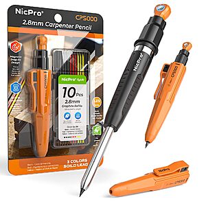 Nicpro 7-in-1 CP5000 Magnetic Carpenter Pencils with Sharpener $7.70 @ Amazon w/ S&S