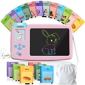 mazon – ZONSTVYS 2-in-1 Talking Flash Cards & 7" LCD Writing Board - $8.99 w/ Code