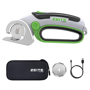ZEITE 4V Cordless Electric Scissors Cardboard Rotary Cutter $23.96 after coupon and HACK