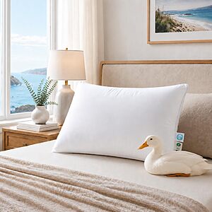 Amazon – Acnalboma 20" x 30" Duck Down Bed Pillow - $16.50 w/ Code