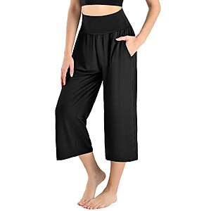 Amazon – Ipletix Women's Wide-Leg Capri Yoga Pants w/ Pockets - $5.99–$8.39 w/ Code
