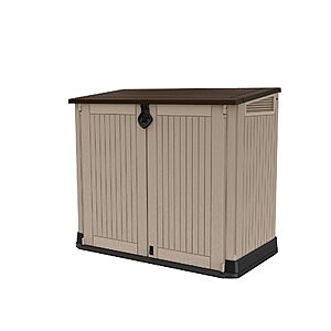 [Prime] $170.05: Keter Store-It-Out MIDI 30 Cu. Ft. Outdoor Storage Shed – Weather-Resistant, Lockable, Beige at Amazon