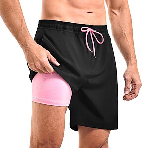 Amazon – CADITEX Men's 7" 2-in-1 Swim Trunks - $5.49 w/ Code
