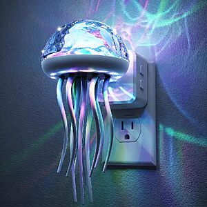 JandCase RGB Color-Changing Rotating Jellyfish Projector Plug-In Night Light w/ Ocean Wave Effect & Dusk-to-Dawn Sensor $11.99 + Free Shipping w/ Prime or on $35+