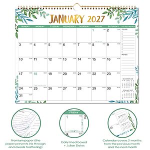Jan 2027 18 month calendar $5.99 FS w/Amazon Prime