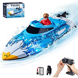 12" SRGBND RC Remote Control Boat w/ 2.4GHz, LED Lights & 3-Speed Modes (Blue) $16.99 + Free Shipping w/ Prime or on $35+
