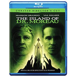 The Island of Dr. Moreau ( Unrated Director's Cut) Blu Ray $8.99 Amazon.com