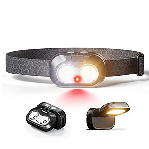 H1 Rechargeable Headlamp with Flip-Up Reading Light $14.99 after coupon