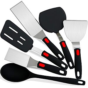 6-Piece Stainless Steel & Silicone Spatula Set $9.99 + Free Shipping w/ Prime or on $35+