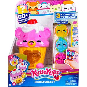 Kutie Kups 4" Pink Cupcake Tiger Kutie w/ 3 Surprise Lil Kutie Micro Figures $4.99 + Free Shipping w/ Prime or on $35+