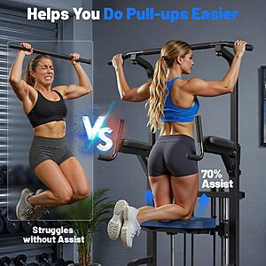 SPORTSROYALS Free Standing Pull Up Bar, Power Tower for Home Gym Training $229.57