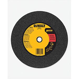 Amazon: DEWALT 14" Chop Saw Blade, Metal Cut-Off Wheel (DW8001) $6.14 (Reg $11.98, ~49% Off) + FS w/ Prime