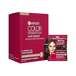 3,6,9 & 12 Pack Garnier Color Sensation Root Retouch, Demi Permanent Hair Dye for Roots with 100% Gray Coverage and No Ammonia $9.6