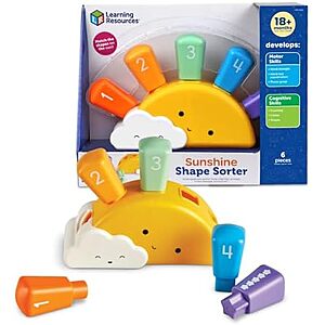 $3.74* | Learning Resources Sunshine Shape Sorter at Amazon