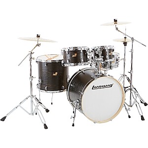 Ludwig BackBeat Elite 5-Piece Complete Drum Set With 22" Bass Drum, Hardware & Cymbals (2 Colors) $799.99
