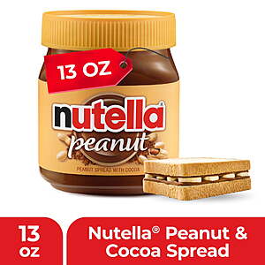 Nutella Peanut Spread With Cocoa, Smooth and Creamy, 13 oz $4.47 + $2 Walmart Cash $2.47