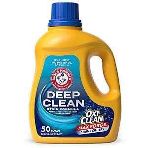 ARM & HAMMER Plus OxiClean Max Force Deep Clean Stain Detergent,75 Fl Oz $7.98 + $2.70 Walmart Cash $5.28