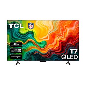 TCL 55" T7 4K QLED Google TV with 144Hz Gaming (55T7) $399.99