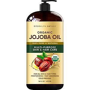 16-Oz Brooklyn Botany Cold-Pressed Organic Jojoba Oil $10.49 w/ S&S + Free Shipping w/ Prime or on $35+