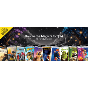 Gruv.com Double the Magic Sale 2 for $24 4K family movie deals