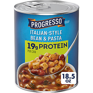 18.5-Oz Progresso Italian-Style Bean & Pasta Protein Soup $1.28 + Free Shipping w/ Prime or on $35+