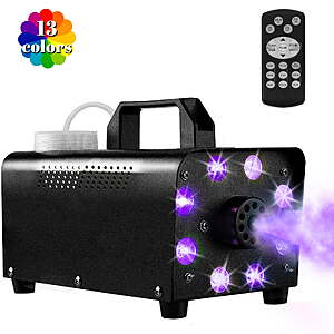 Yexmas 500W Smoke Machine 2000CFM Fog - 13 Colorful LED Lights $30.99