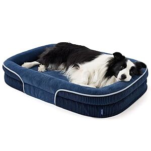 42" Bedsure XL Orthopedic Oval Bolster Dog Bed (Charcoal) $28.04, More + Free Shipping w/ Prime or on $35+
