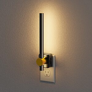 JandCase Dimmable LED Plug-In Night Lights w/ Dusk-to-Dawn Sensor (Linear, Rocket, or Rotatable) from $4.99 or 2 for $6.99 ($3.50 each) + Free Shipping w/ Prime or on $35+