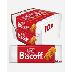 Lotus Biscoff, Caramelized Biscuit Cookies, non GMO + Vegan - 8.8 Ounce (Pack of 10) [Packaging may vary]~$17.79 With S&S @ Amazon