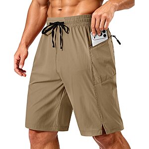 FOGFIRE Mens Swim Trunks Board Shorts Bath Suit with Pocket Khaki XL $9.99