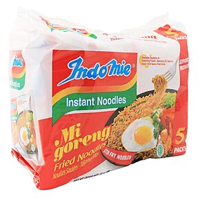 Indomie Mi Goreng Instant Stir Fry Noodles, Halal Certified, Original Flavor, 5 Count - Pack of 6~$16.41 @ Amazon