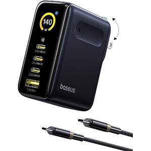 Prime Members: Baseus Picogo 140W USB-C 4-Port GaN Charger $46 + Free Shipping