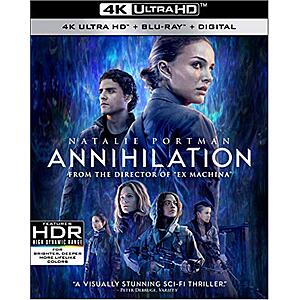 $14.96* | Annihilation (4K Ultra HD + Blu-ray + Digital 4K) at Amazon