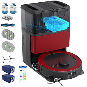 bObsweep - Maxim Robot Vacuum & Mop, AutoWash & Auto-Empty Dock, Privacy-First U.S. Software, Odor Control Bags, 22000 Pa - Imperial Red $319.99
