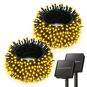 2-Pack 40' Brightown Outdoor Solar String Lights (Warm White)  $8.99 + Free Shipping w/ Prime or on $35+