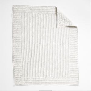 Comfy Tee Stitched Grey 100% Organic Cotton Jersey Crib Quilt $39.97