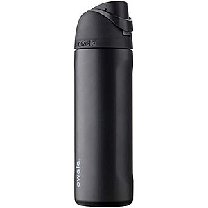 [AC] $22.48* | 24-Oz Owala FreeSip Insulated Stainless Steel Water Bottle w/ Straw (Black) at Amazon