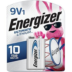 $9.49 | Energizer Ultimate Lithium 9V Batteries at Amazon