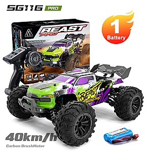 ZNLYRION 1:16 RC Buggy SG116MAX PRO 4WD 80KM/H Brushless Off-Road Car $53.9 + Free Shipping