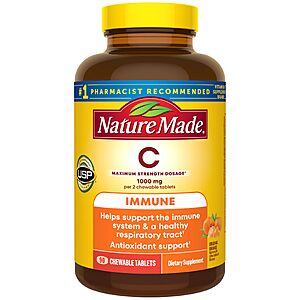 $5.46 S&S CLIP Q Nature Made Chewable Vitamin C 1000 mg per Serving, 90 Tablets