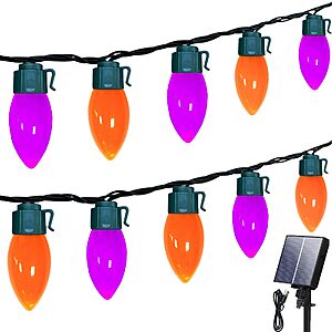 35' HSXLXSC C9 Solar Halloween Lights (Orange Purple) $12.69 + Free Shipping w/ Prime or on $35+